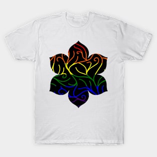 Black Velvet, LGBTQ Flag Vines T-Shirt